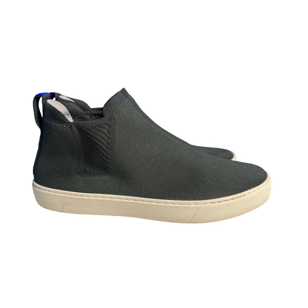 Rothy's Chelsea Ankle Boot High Top Sneaker Women's 11 Moss Green Slip On Shoe